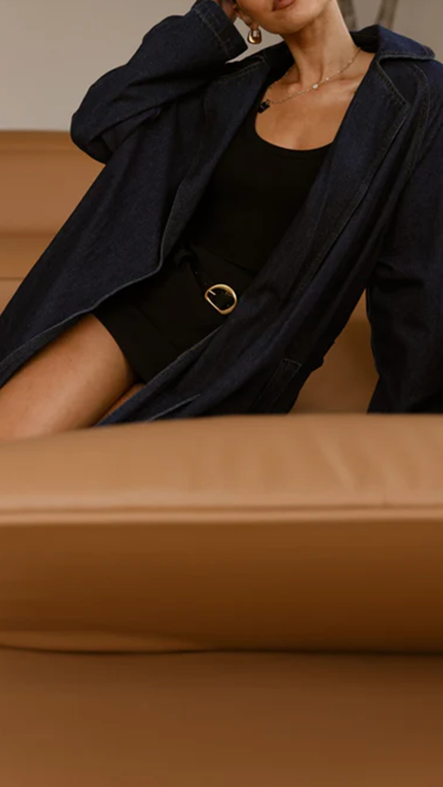 Candice Trench Coat - Indigo - Image 2