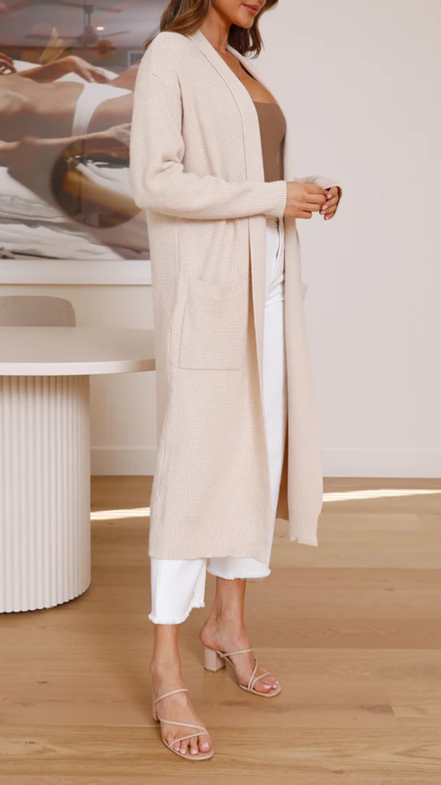 Nadine Cardigan - Beige - Image 2