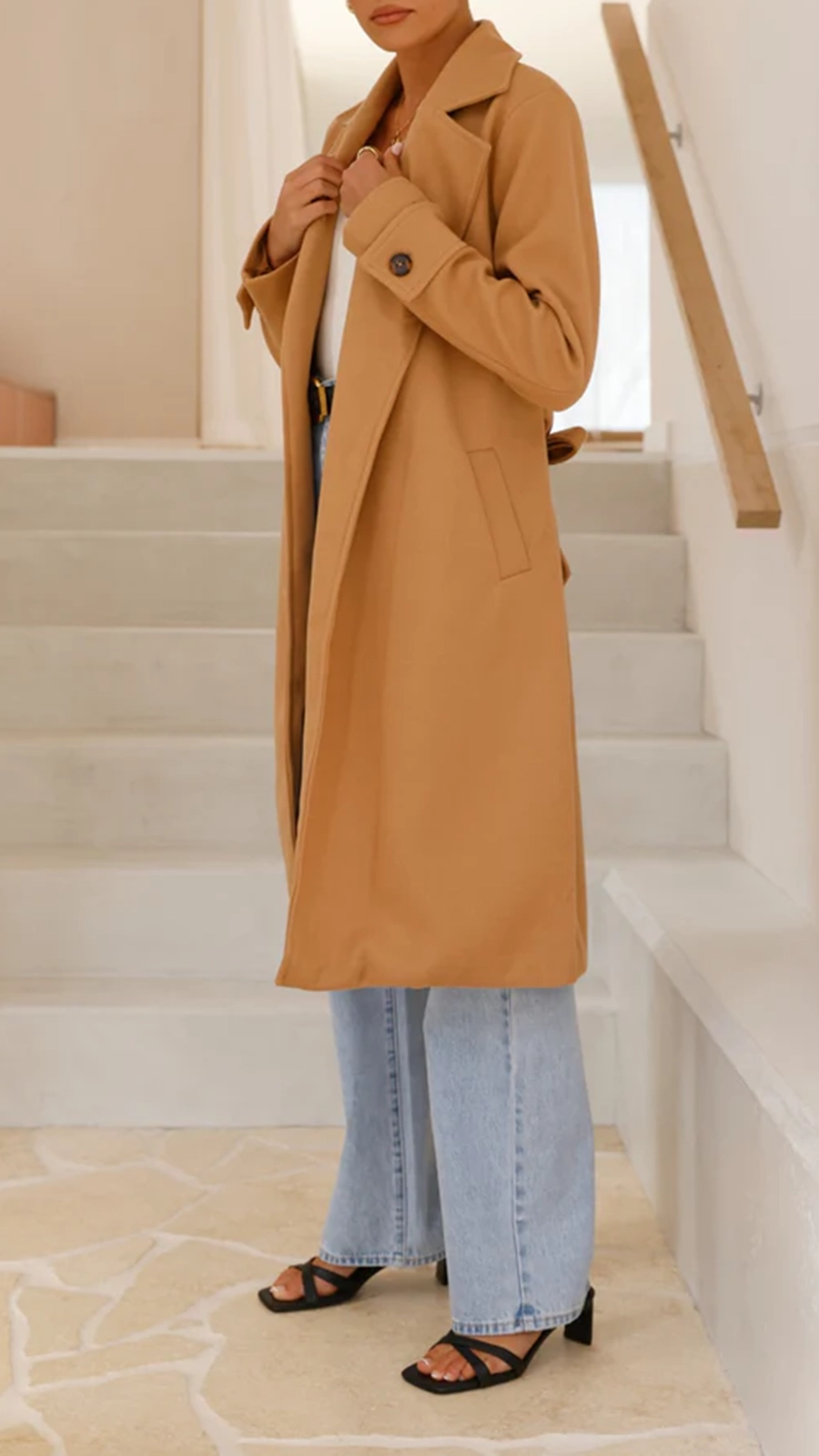 Lue Trench Coat - Winter White - Image 13