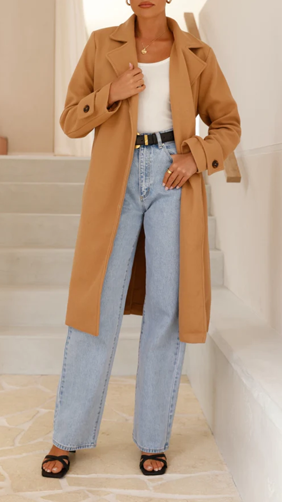 Lue Trench Coat - Winter White - Image 9