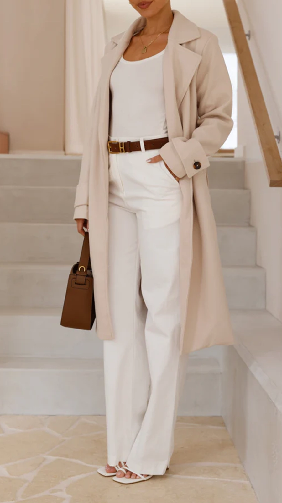 Lue Trench Coat - Winter White - Image 2